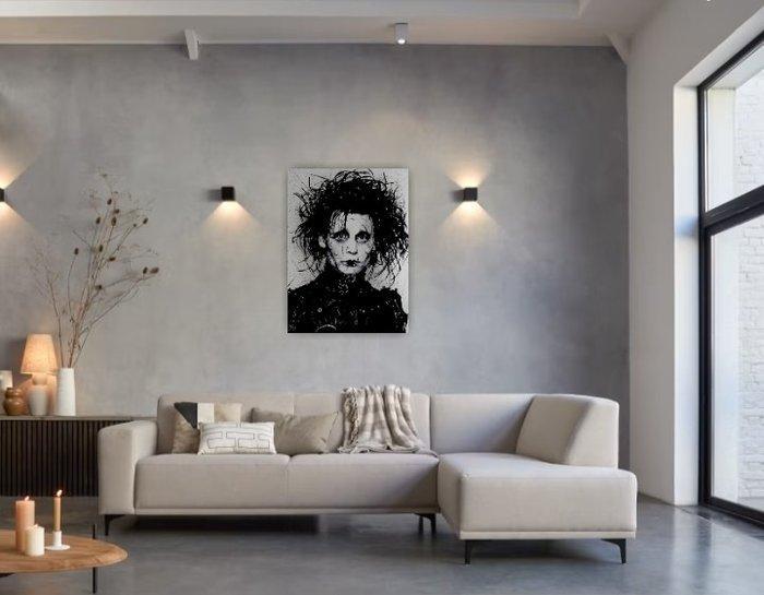 Edward Scissorhands - Johnny Depp - handpainted and signed -, Verzamelen, Film en Tv