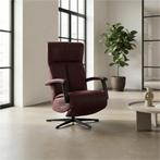 Leren relaxfauteuil met hartbalans Pure - Toledo Bordeaux, Maison & Meubles, Ophalen of Verzenden