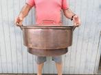 Kookpan -  Grote pot met deksel - Zware koperen en messing, Antiek en Kunst, Antiek | Keukengerei