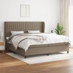 vidaXL Sommier à lattes de lit avec matelas Taupe, Verzenden, Neuf