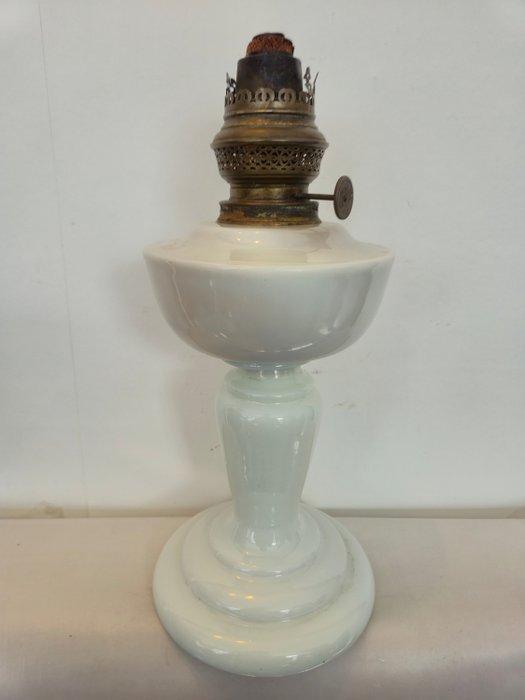 Petroleumlamp - Glas, Messing - olielamp, Antiek en Kunst, Curiosa en Brocante