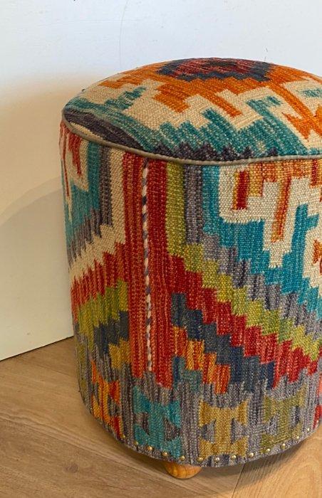 Pouf - Bois, Laine, Antiek en Kunst, Curiosa en Brocante
