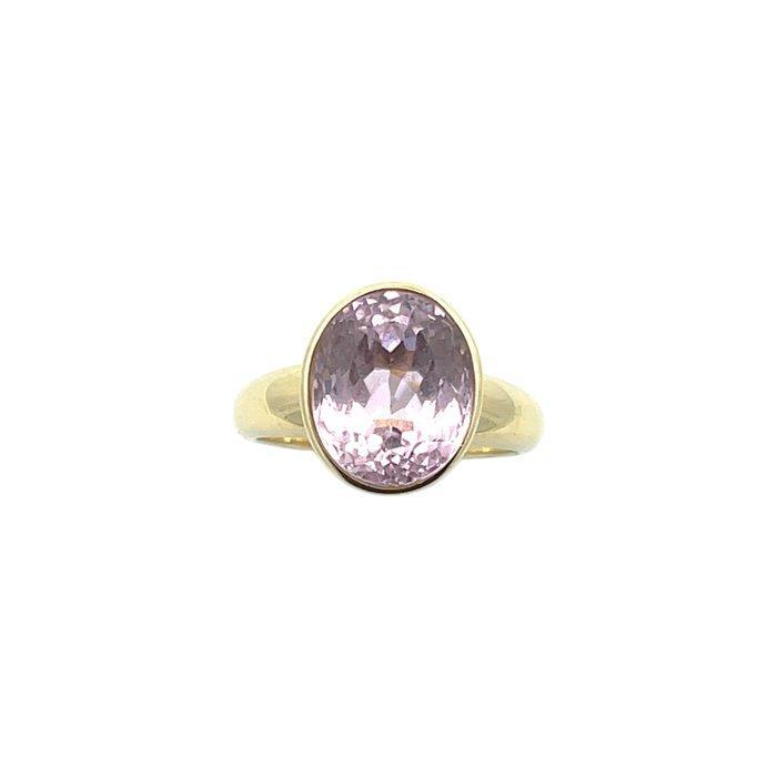 Ring - 14 karaat Geel goud - 5.00ct. tw. Amethist, Handtassen en Accessoires, Ringen