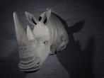 Large replica White Rhinoceros head-mount Taxidermie replica, Verzamelen, Dierenverzamelingen, Nieuw