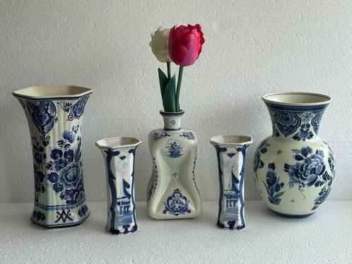 Delfts Blauw Ram, en diverse merken - Vaas (5)  - Keramiek -, Antiek en Kunst, Antiek | Glaswerk en Kristal
