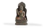 Figuur/beeld (1) - Brons - Lacked Bronze buddha - China -, Antiek en Kunst
