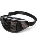 Heuptasje Zwart Holografisch Klein Crossbody Tasje Iridescen, Ophalen of Verzenden, Nieuw, Overige kleuren