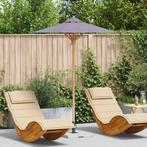 vidaXL Tuinparasol Donkergrijs 150x210 cm Bamboe, Tuin en Terras, Verzenden, Nieuw