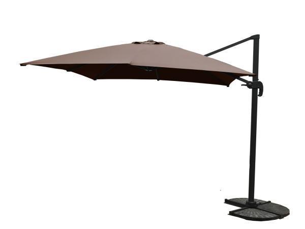 Veiling - Hangende parasol Donkergrijs 300x400cm, Jardin & Terrasse, Parasols