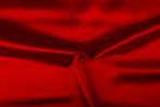 Polyester stof rood - Glimmende stof 50m op rol, Hobby en Vrije tijd, Nieuw, Verzenden
