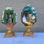 Œuf Fabergé - 2 maisons de bijoux Faberge dans le jardin,