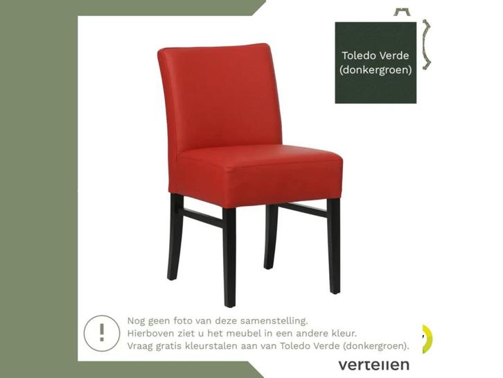 Leren eetkamerstoel Hold - Toledo Verde (donkergroen) -, Huis en Inrichting, Stoelen, Overige kleuren, Eén, Nieuw, Leer, Ophalen of Verzenden