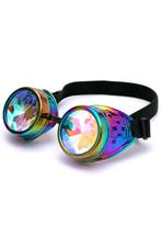 Goggles Steampunk Bril Oliekleurige Montuur Caleidoscoop Gla, Kleding | Dames, Carnavalskleding en Feestkleding, Nieuw, Ophalen of Verzenden