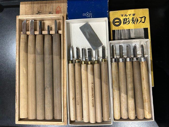 Lurasco Brothers - Werkgereedschap (16) Vintage - Beitelsets, Antiek en Kunst, Antiek | Wandborden en Tegels