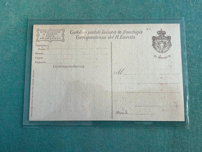 Italië - Militaire/regimentaire ansichtkaarten, verzonden en, Collections, Cartes postales | Étranger