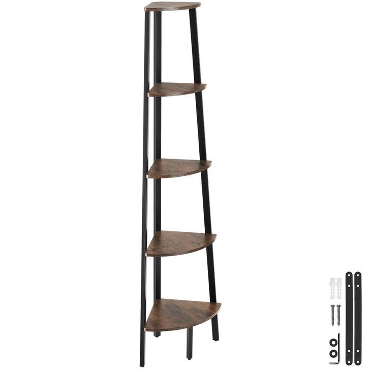 tectake Hoekkast Portland 34x34x158,5cm - Industrieel hout d, Huis en Inrichting, Overige Huis en Inrichting, Verzenden