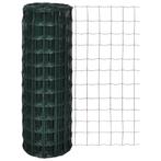 vidaXL Euro hek 25x1,2 m staal groen, Verzenden, Nieuw
