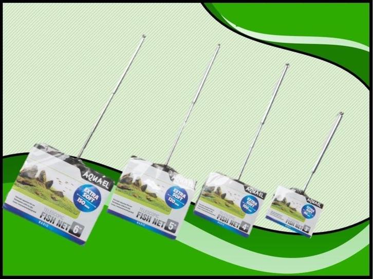 Schepnet professional 10x7.5cm met telescoopsteel, Dieren en Toebehoren, Vissen | Aquaria en Toebehoren, Nieuw, Verzenden