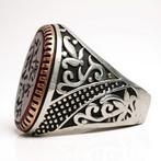 Zilver, Islamitisch carneool - Ring - Turkije - laat 20e