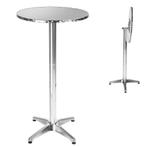 tectake Aluminium bistrotafel Ø60cm opklapbaar in hoogte ver, Tuin en Terras, Verzenden, Nieuw