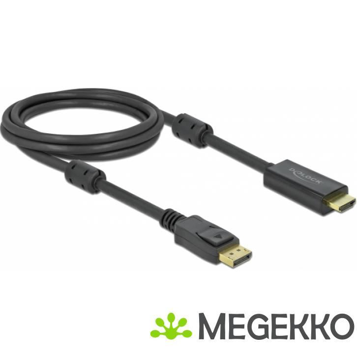 Delock 85956 Actieve DisplayPort 1.2 naar HDMI-kabel 4K 60, Computers en Software, Overige Computers en Software, Nieuw, Verzenden