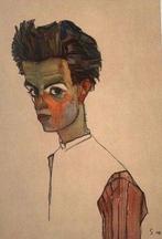 Egon Schiele (1890-1918) (after) - Self Portrait, Antiquités & Art