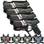 4 Connect laserguns Metallic Groen/Grijs + 4 Connect Vesten, Ophalen of Verzenden, Nieuw