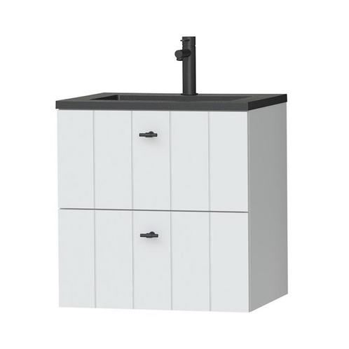 Tiger Maryport Meubelset 60 cm met 2 lades Mat wit incl, Doe-het-zelf en Bouw, Sanitair, Bad, Nieuw, Chroom, Ophalen of Verzenden