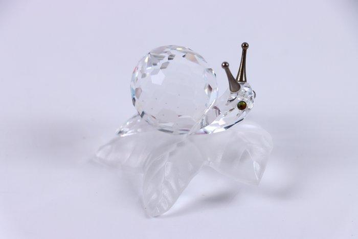 Figure - Swarovski - Slak op Blad (Boxed) - Cristal, Antiek en Kunst, Curiosa en Brocante