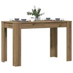 vidaXL Eettafel 120x60x76 cm bewerkt hout artisanaal, Huis en Inrichting, Tafels | Eettafels, Verzenden, Nieuw