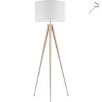 tectake Staande lamp Lunaris, textielkap, driepootsframe - e, Huis en Inrichting, Lampen | Overige, Verzenden, Nieuw