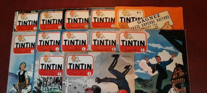 Tintin - Année 1954 complète - 52 Tijdschriften - Eerste, Boeken, Stripverhalen