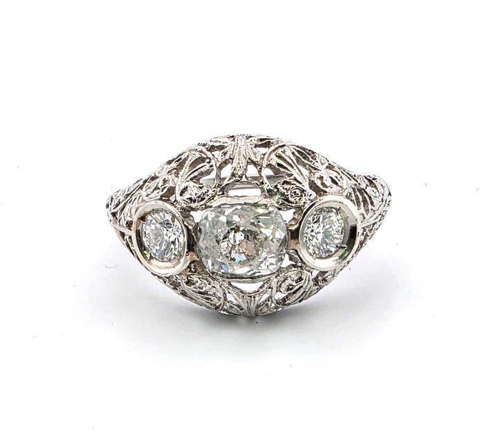 Ring Platina Diamant (Natuurlijk) - Diamant, Handtassen en Accessoires, Ringen