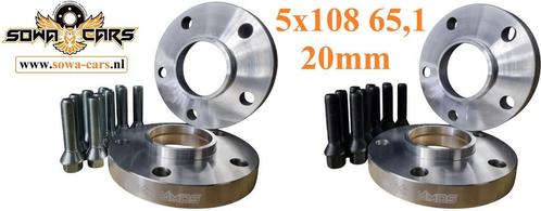Spacers 20mm Peugeot 307 407 5x108 65,1 Spoorverbreders, Auto diversen, Tuning en Styling, Ophalen of Verzenden