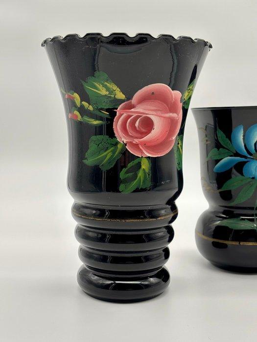 De Rupel Boom Glasfabriek - Vaas (2) - Hyalite, Antiek en Kunst, Antiek | Glaswerk en Kristal