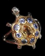 Tanzaniet - Zilver, Bewaker van de Ziel - Schildpadring,