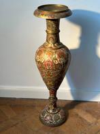 Vase - Vase indienne en laiton de 90 cm – ornée à la main