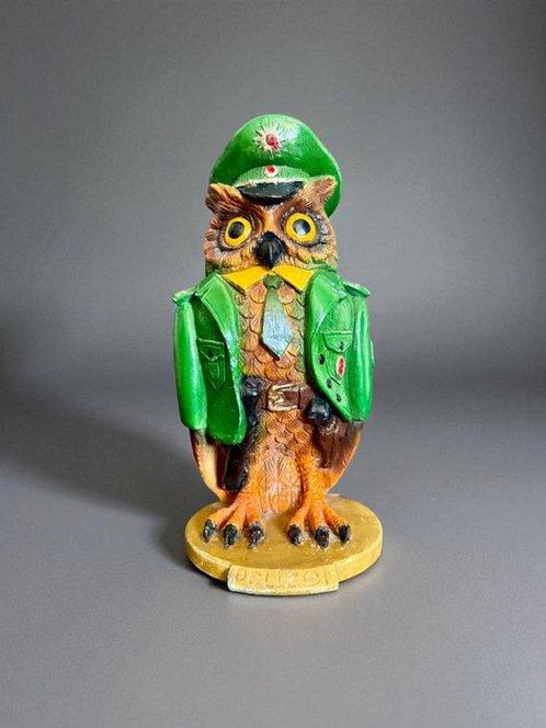 Unique German Police Owl (H21cm) - Figurine - 1970s -, Antiek en Kunst, Curiosa en Brocante