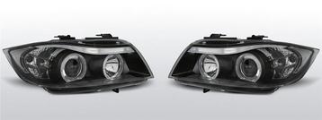 Zwarte Angel Eyes Koplampen voor BMW 3-Serie E90 en E91 2005 beschikbaar voor biedingen