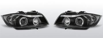 Zwarte Angel Eyes Koplampen voor BMW 3-Serie E90 en E91 2005 beschikbaar voor biedingen