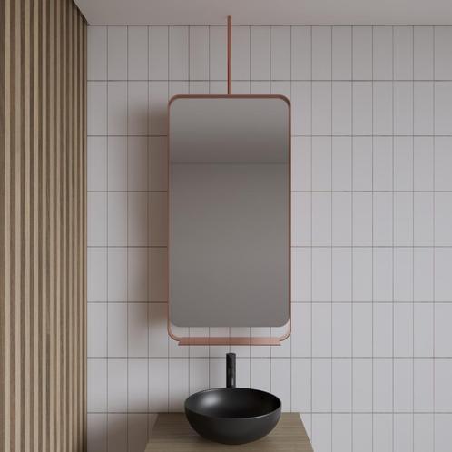 Spiegel Gliss Astra 100x50 Cm Koper Met Planchet En, Doe-het-zelf en Bouw, Sanitair, Bad, Nieuw, Ophalen of Verzenden