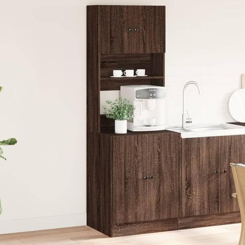 vidaXL Keukenkast 60x50x180 cm bewerkt hout bruin, Huis en Inrichting, Kasten | Overige, Nieuw, Verzenden