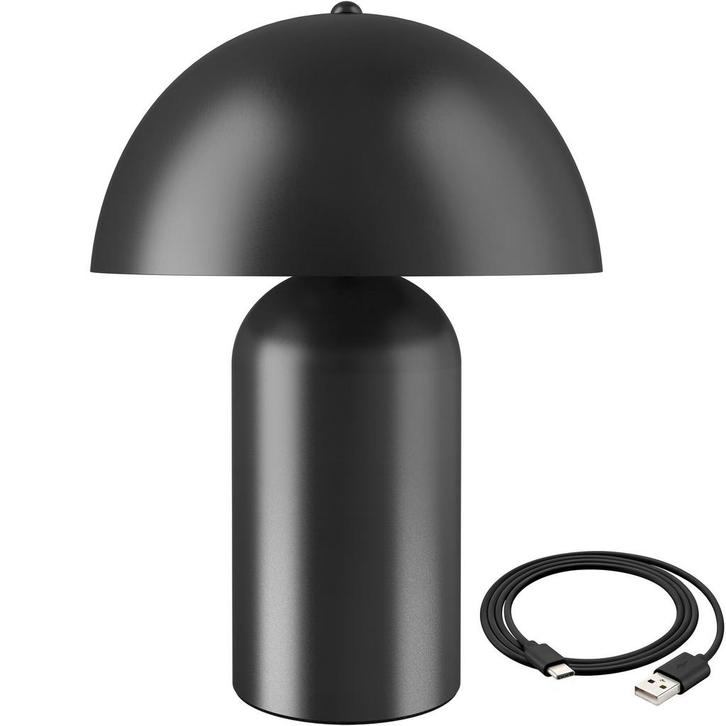 tectake Kleine retro-tafellamp Kade, dimbaar - zwart, Huis en Inrichting, Lampen | Tafellampen, Verzenden