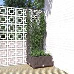 vidaXL Plantenbak met latwerk 40x40x121,5 cm polypropeen, Tuin en Terras, Verzenden, Nieuw
