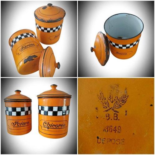 société BB - Kruidendoos (5) - retro - Emaille, Metaal -, Antiek en Kunst, Curiosa en Brocante