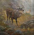 English school (XIX) - A Stag Bellowing Out a Roar, Antiek en Kunst