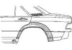 Inlasrand achterscherm | Mercedes w201, Auto-onderdelen, Overige Auto-onderdelen, Nieuw, Ophalen of Verzenden
