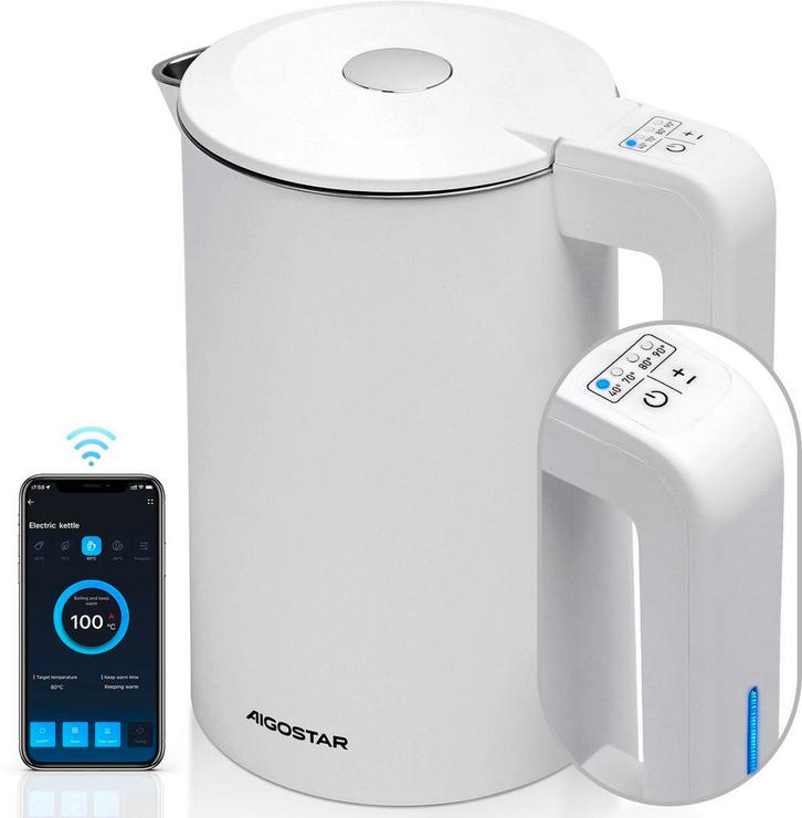 Waterkoker met temperatuurregeling - Elektrisch - 1.7L - 220, Elektronische apparatuur, Waterkokers, Nieuw, Verzenden