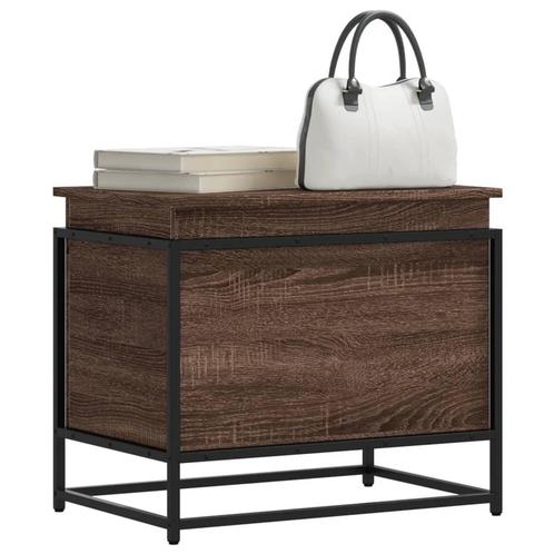 vidaXL Opbergbox met deksel 60x40x51,5 cm bewerkt hout bruin, Doe-het-zelf en Bouw, Kratten en Dozen, Nieuw, Verzenden