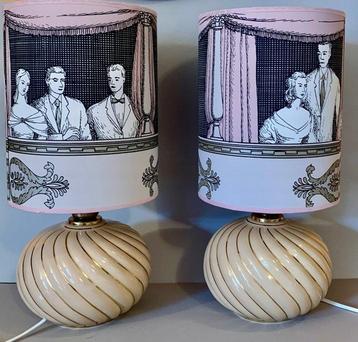 Tafellamp (2) - 2 prachtige Fornasetti lampenkappen -